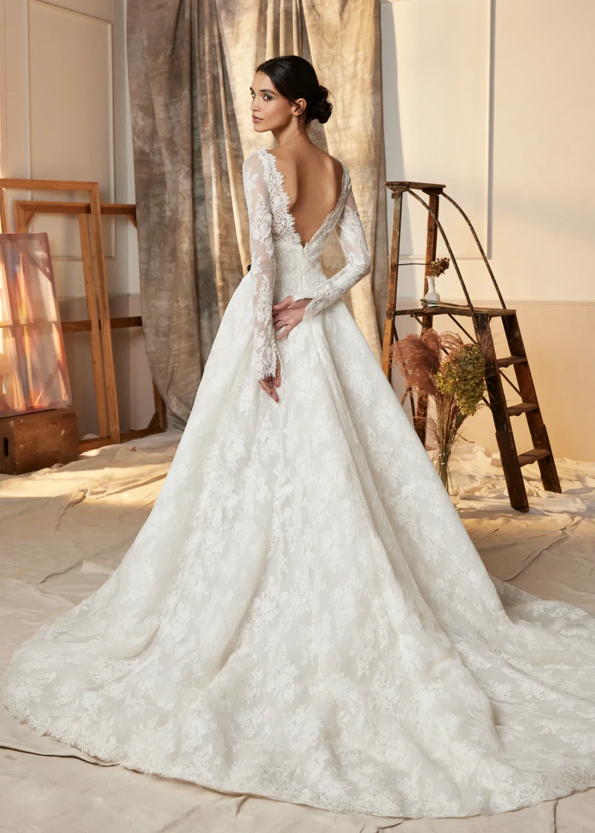 A model showcases the Ines Di Santo Honora dress from the Ines by Ines Di Santo collection