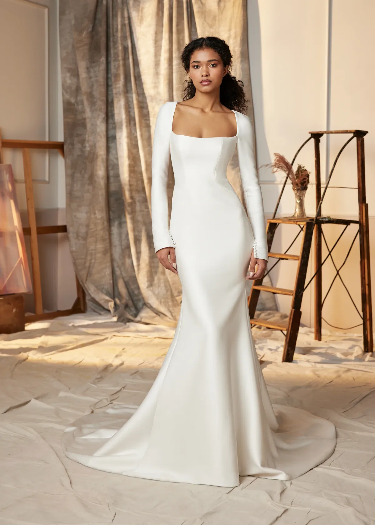 A model showcases the Ines Di Santo Palma dress from the Ines by Ines Di Santo collection