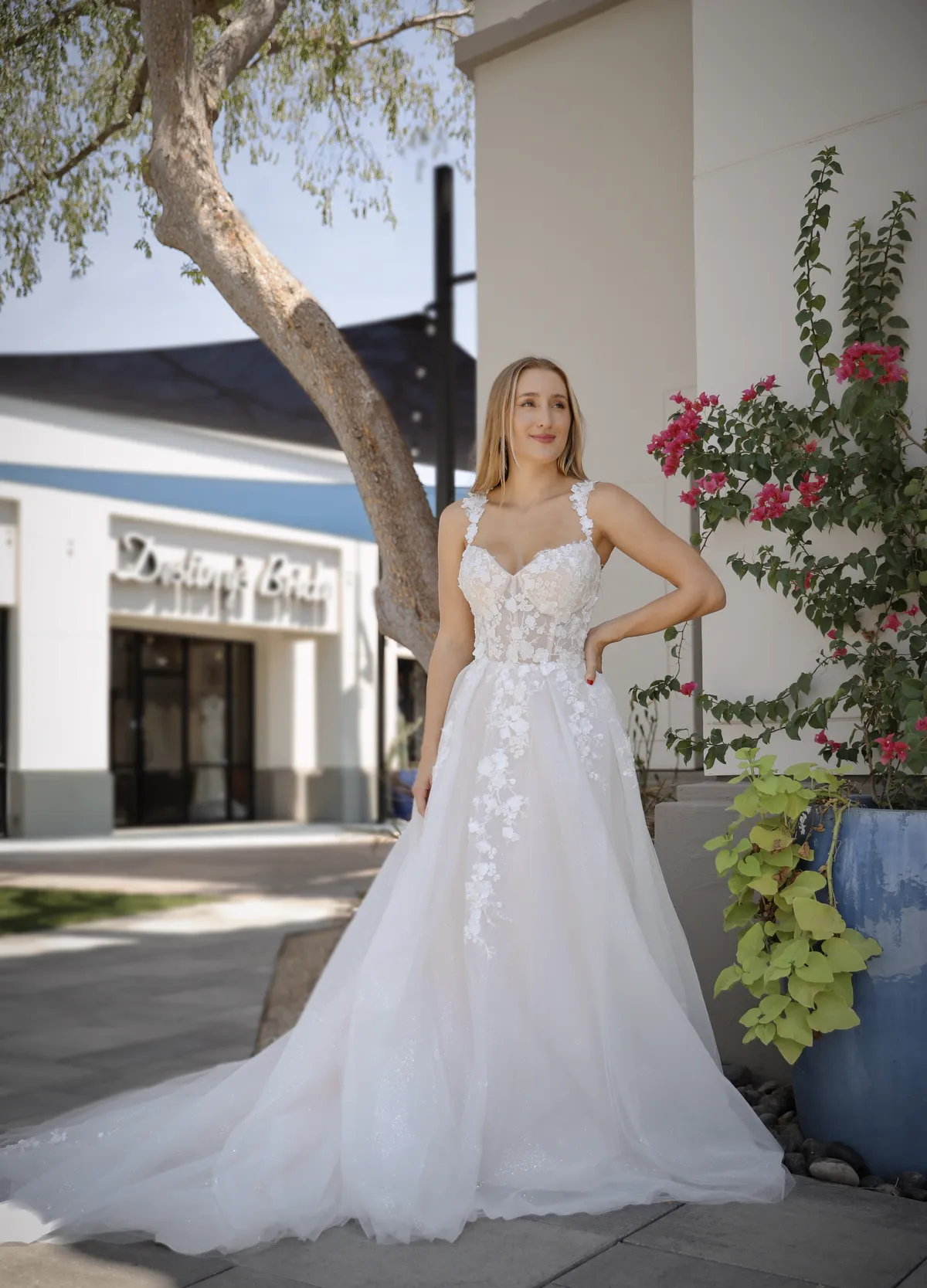 A model showcases the Angel Rivera breathless dress