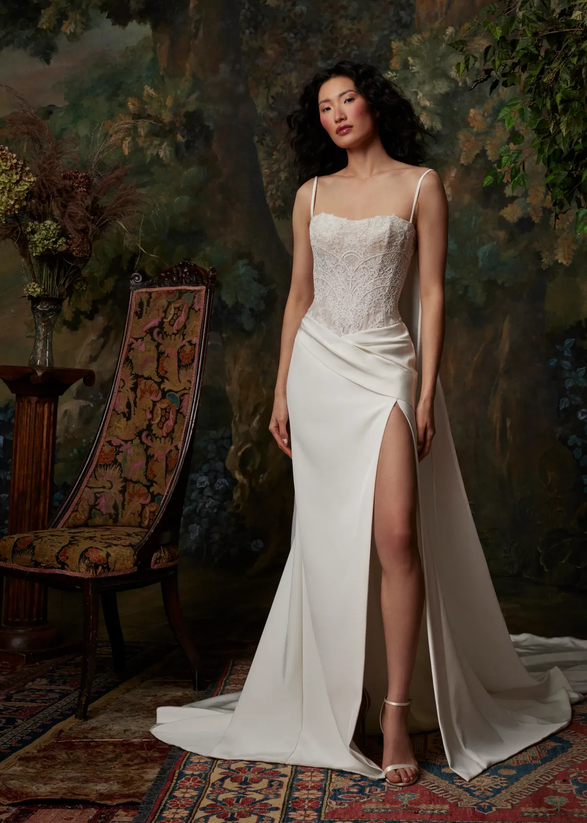 A model showcases the Ines Di Santo Galizia dress