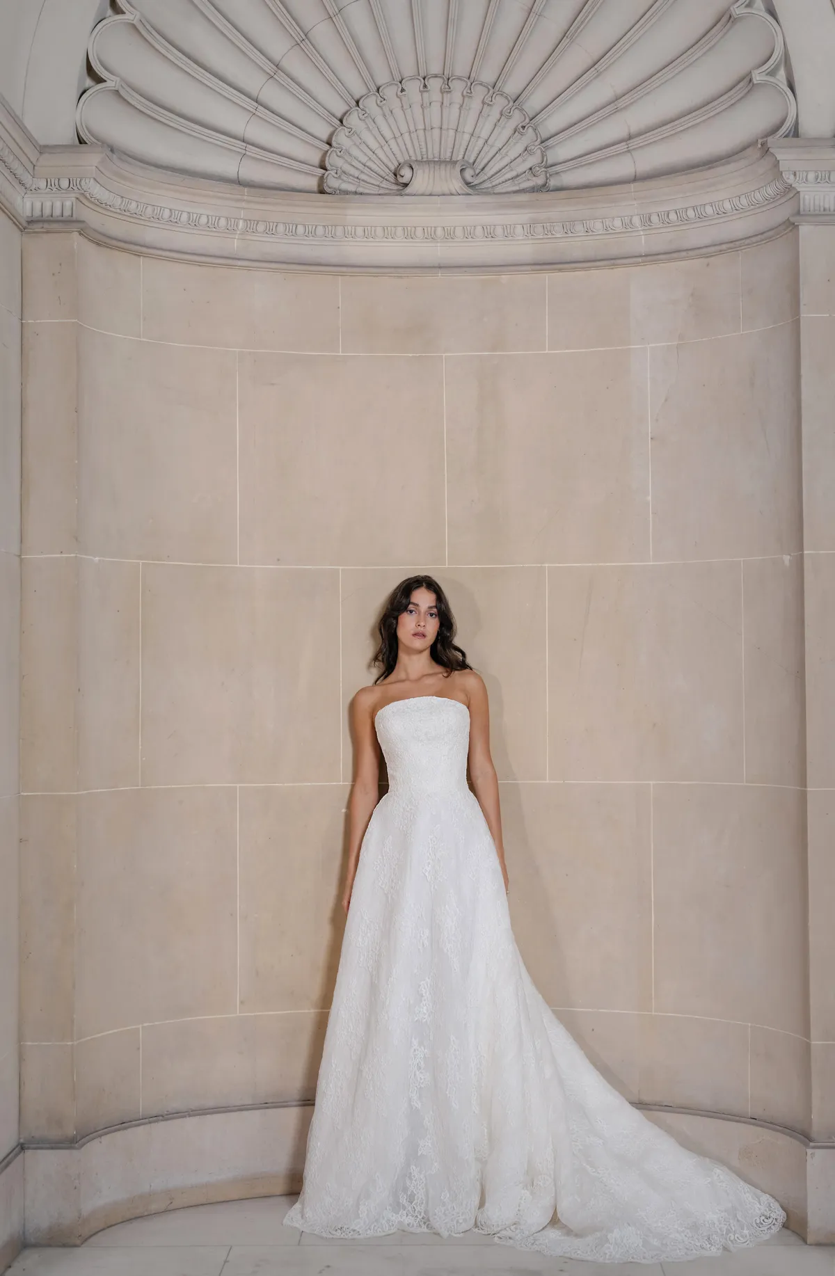 A model showcases the Anne Barge Graham dress